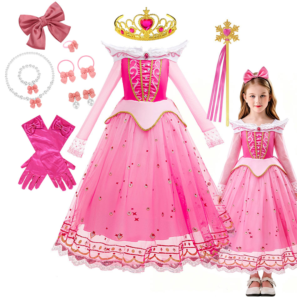 Skincare Queen - Exquisite Elegante Prinzessinnen-Puffball-Kinderkostüme Aurora Rollenspiel Halloween