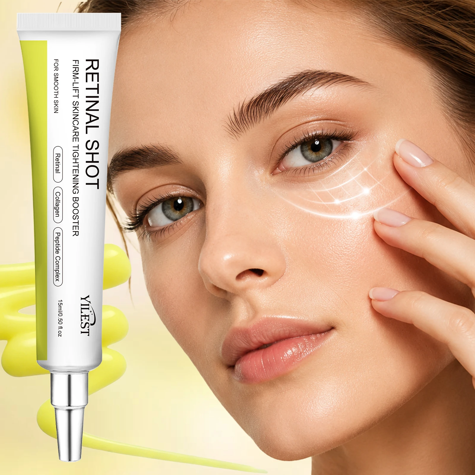 Eye Cream Peptide - Augenpflege-Creme 15ml – Retinal, Peptid-Plus-Niacinamid-Komplex, spendet
