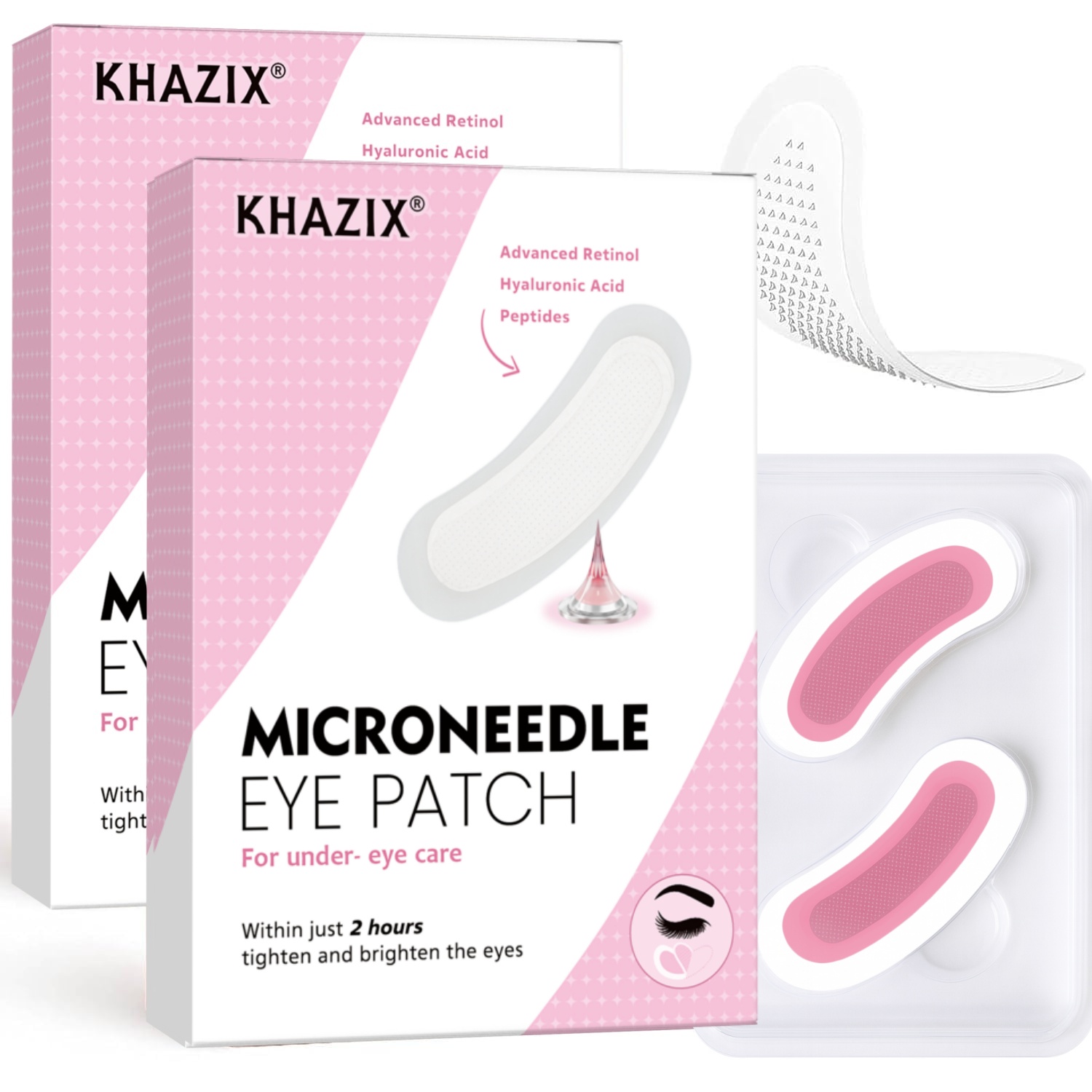 Eye Cream Peptide - Retinol-Mikronadel-Augenpflaster mit Hyaluronsäure und straffenden Peptiden,