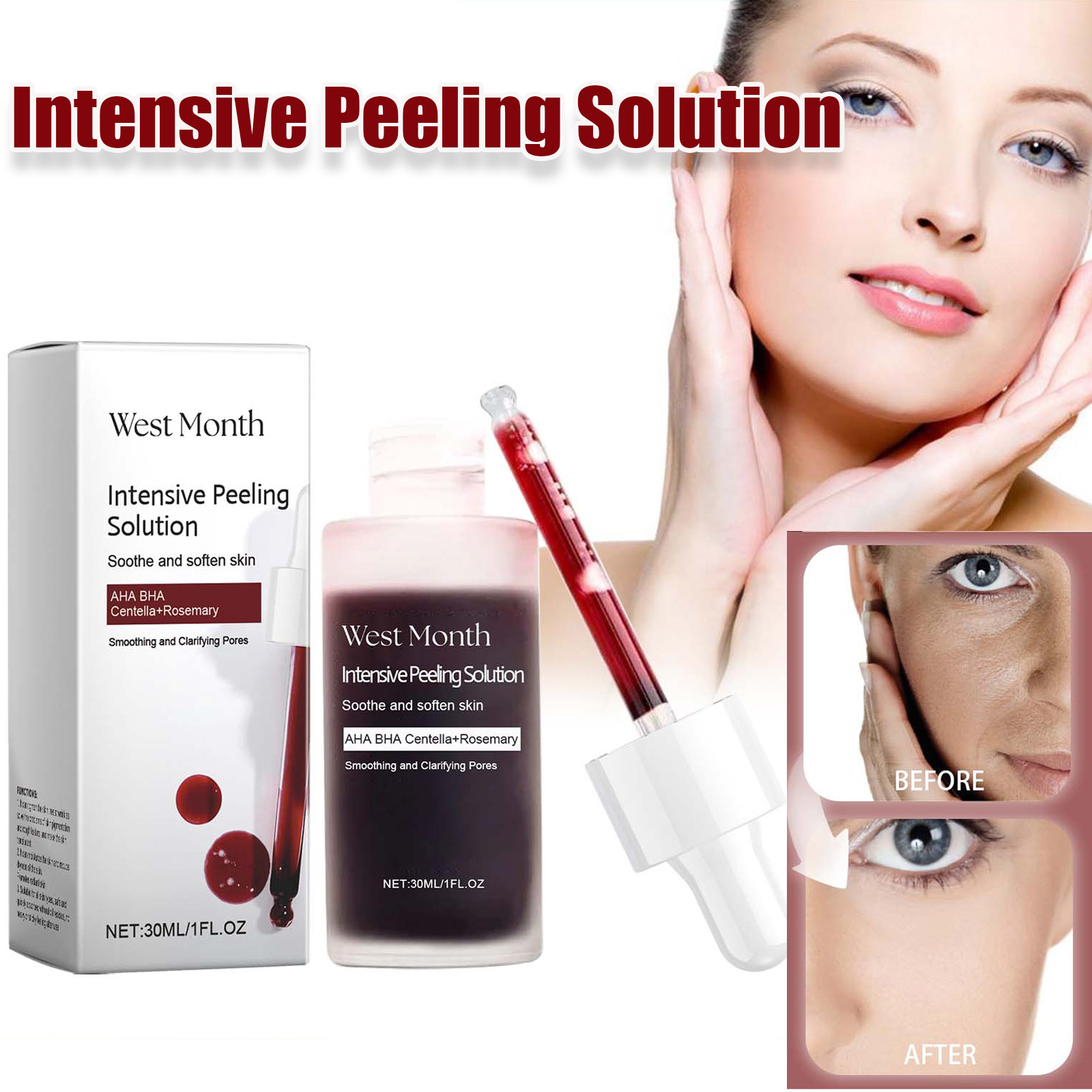 Ferulic Acid Serum - Peeling Gesichtsserum Anti Akne Aufhellung Peeling