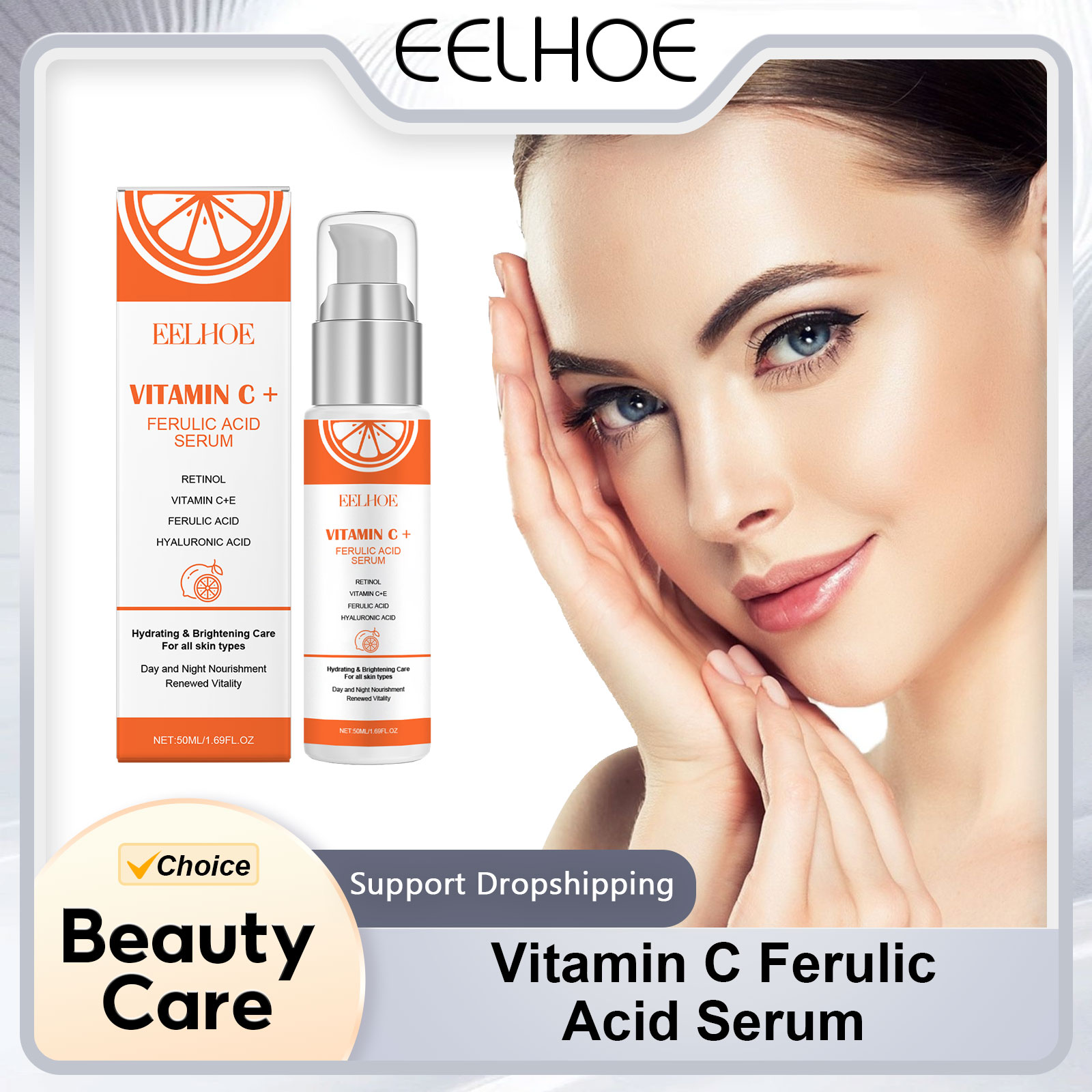 Ferulic Acid Serum - EELHOE Vitamin C E Ferulsäure-Serum, feuchtigkeitsspendendes